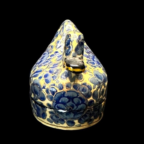 VTG Miniature Duck Trinket Box Hand-Painted Paper Mache Handmade from India - Picture 3 of 9